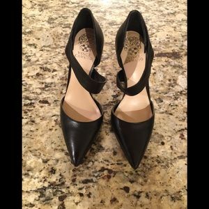 Vince Camuto black leather heel sz 7.5 NEW